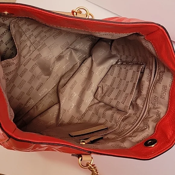 Red/orange Michael Kors shoulder bag - Picture 6 of 14